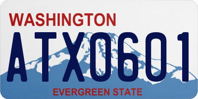 WA license plate ATX0601