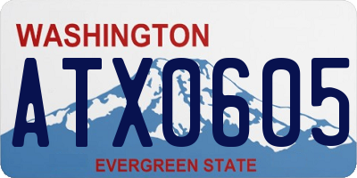 WA license plate ATX0605