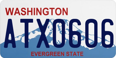 WA license plate ATX0606