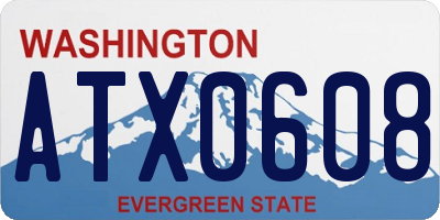 WA license plate ATX0608