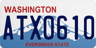 WA license plate ATX0610