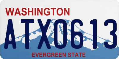 WA license plate ATX0613