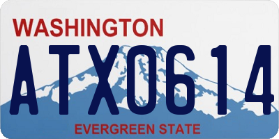 WA license plate ATX0614