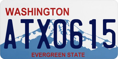 WA license plate ATX0615