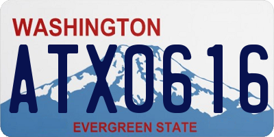 WA license plate ATX0616