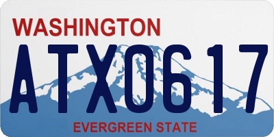 WA license plate ATX0617