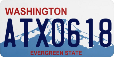 WA license plate ATX0618