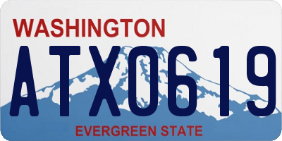 WA license plate ATX0619