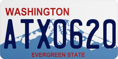 WA license plate ATX0620