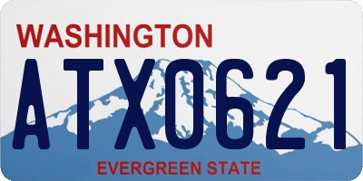 WA license plate ATX0621