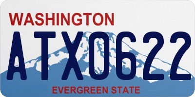 WA license plate ATX0622