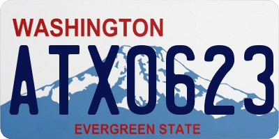 WA license plate ATX0623