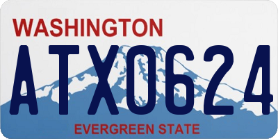 WA license plate ATX0624