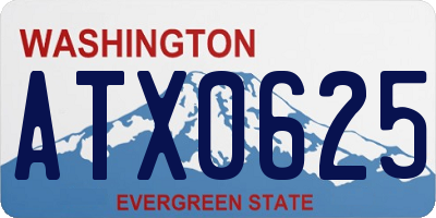 WA license plate ATX0625
