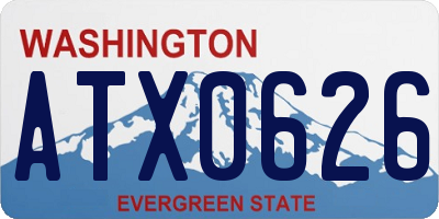 WA license plate ATX0626