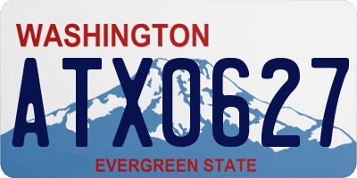 WA license plate ATX0627