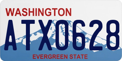 WA license plate ATX0628