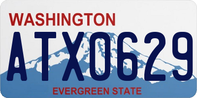 WA license plate ATX0629