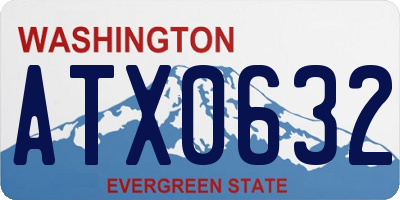 WA license plate ATX0632