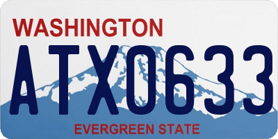 WA license plate ATX0633