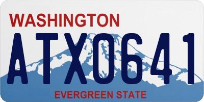 WA license plate ATX0641