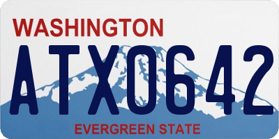 WA license plate ATX0642