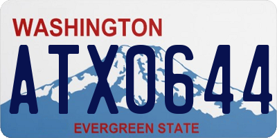 WA license plate ATX0644
