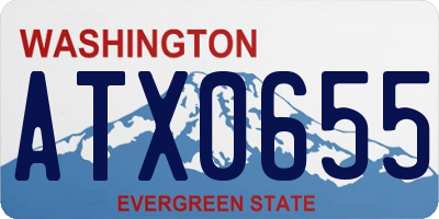 WA license plate ATX0655
