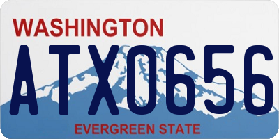 WA license plate ATX0656