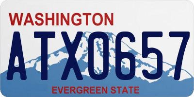 WA license plate ATX0657