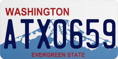 WA license plate ATX0659
