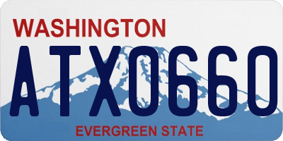 WA license plate ATX0660