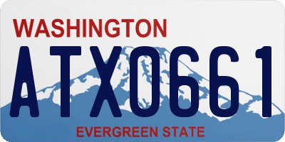 WA license plate ATX0661