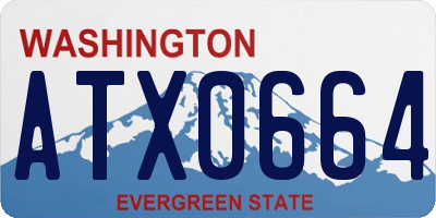 WA license plate ATX0664