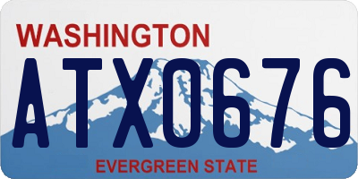 WA license plate ATX0676