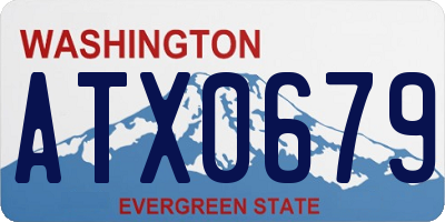 WA license plate ATX0679