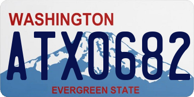 WA license plate ATX0682