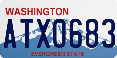 WA license plate ATX0683