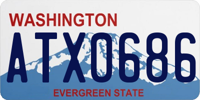 WA license plate ATX0686