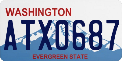 WA license plate ATX0687