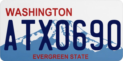 WA license plate ATX0690