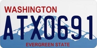 WA license plate ATX0691