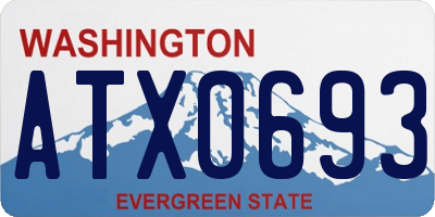 WA license plate ATX0693