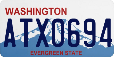 WA license plate ATX0694