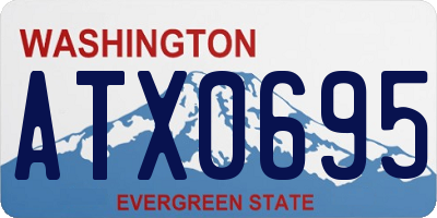 WA license plate ATX0695