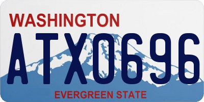 WA license plate ATX0696