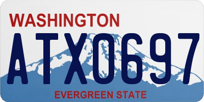 WA license plate ATX0697