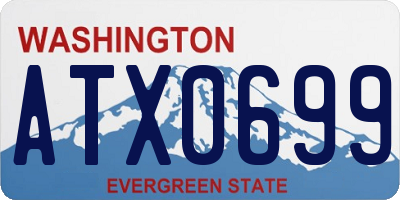 WA license plate ATX0699
