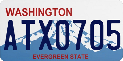 WA license plate ATX0705