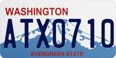 WA license plate ATX0710